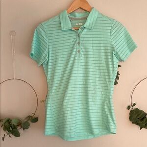 Adidas Golf Mint Green Polo Shirt tennis pickleball athletic size small